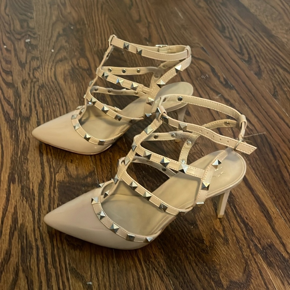 Studded strap inspired heels MIX no 6
